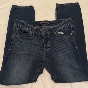 Express Women's Dark Blue Skinny Jeans